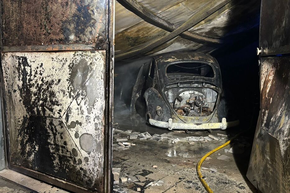 Incêndio em garagem na Maia