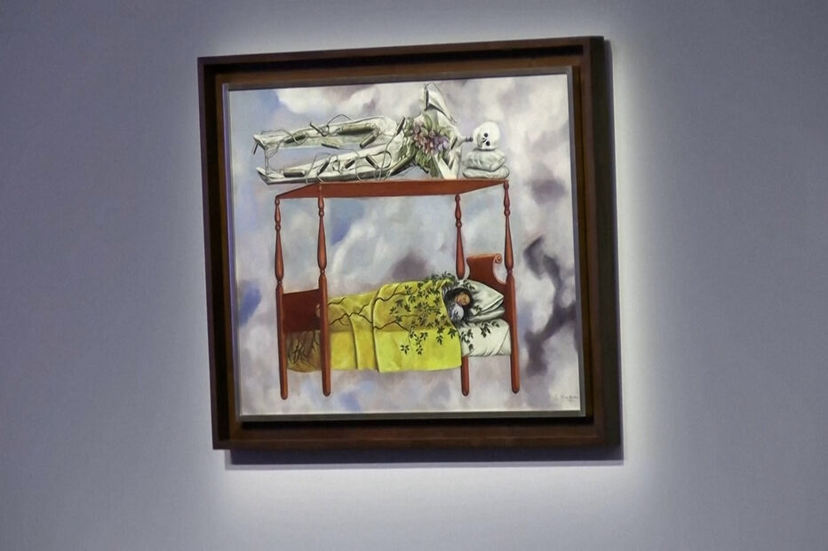 Autorretrato de Frida Kahlo leiloado por 47,5 milhões de euros.
