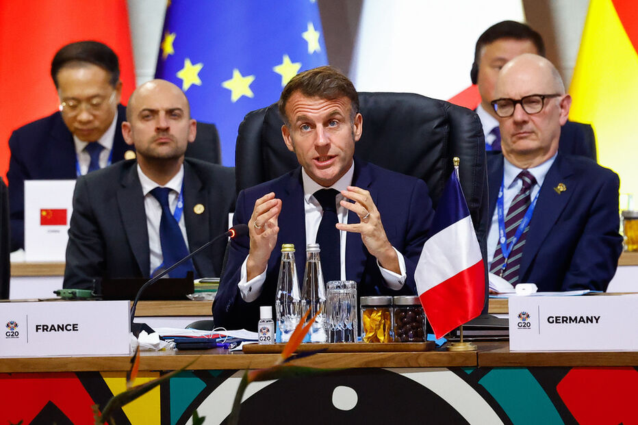 Macron apela à ação coletiva do G20 face às crises internacionais em Joanesburgo