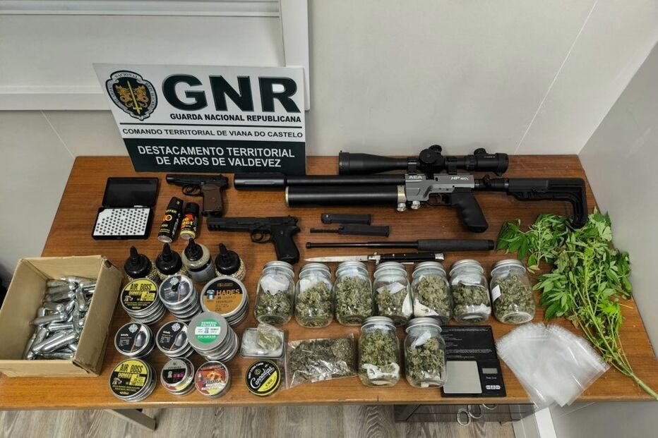 GNR apreende armas e droga em Arcos de Valdevez