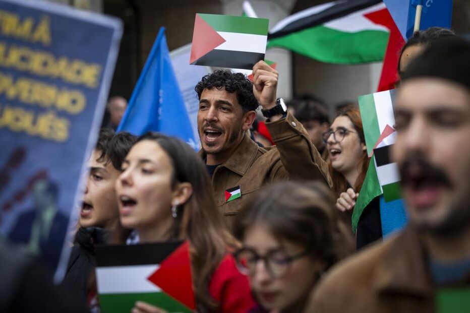 Manifestação pelo povo palestiniano em Lisboa