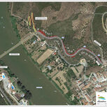 Imagem do plano da futura ponte entre Alcoutim e a povoação espanhola de Sanlúcar de Guadiana
