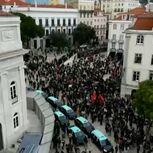 Manifestação no Rossio em dia de greve geral