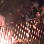 Polícia desce escadarias do Parlamento para dispersar manifestantes. Já foram disparadas balas de borracha