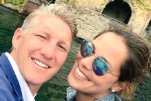 Ana Ivanovic e Bastian Schweinsteiger juntos numa selfie