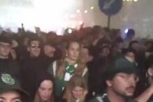 Mulher de Frederici Varandas no cortejo do Sporting rumo ao Estádio da Luz