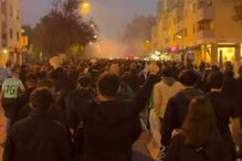 Cortejo do Sportig rumo ao Estádio da Luz