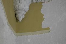 Quarto das Damas no Palácio da Pena revela cor original azul durante obras de restauro