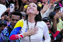 Corina Machado quer partilhar o prémio Nobel da Paz com Trump