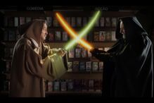 Duelo de sabres de luz entre Obi-Wan Kenobi e Darth Vader, disputa épica entre o bem e o mal