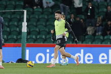 Equipa do Sporting a aquecer