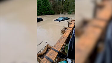 “Parece que temos uma casa flutuante”: Moradora filma casa totalmente cerca pelas cheias em Washington  