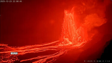 A impressionante fonte de lava do Vulcão Kilauea no Havaí