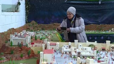 Presépio gigante em exposição na Nazaré