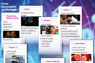 O ano em pesquisa em Portugal