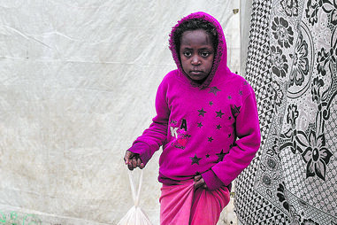 A água entrou nas tendas como se fosse um rio 