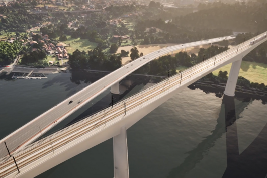 Projeto TGV prevê duas pontes sobre o Douro, sendo uma rodoviária e outra feroviária