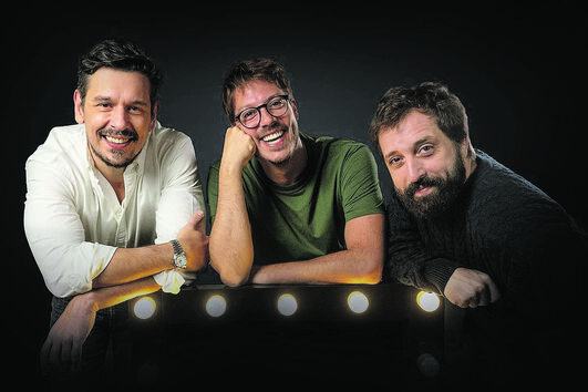 João VIcente de Castro, Fábio Porchat e Gregório Duvivier estiveram à conversa com o CM