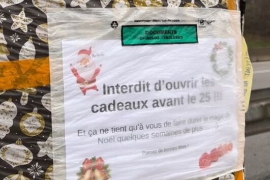 Em França ''embrulham'' radares para ''oferecer'' no Natal…