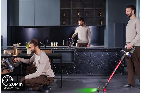 Aspirador VACTechPro V15 Ultra: Limpeza inteligente com autonomia até 70 minutos