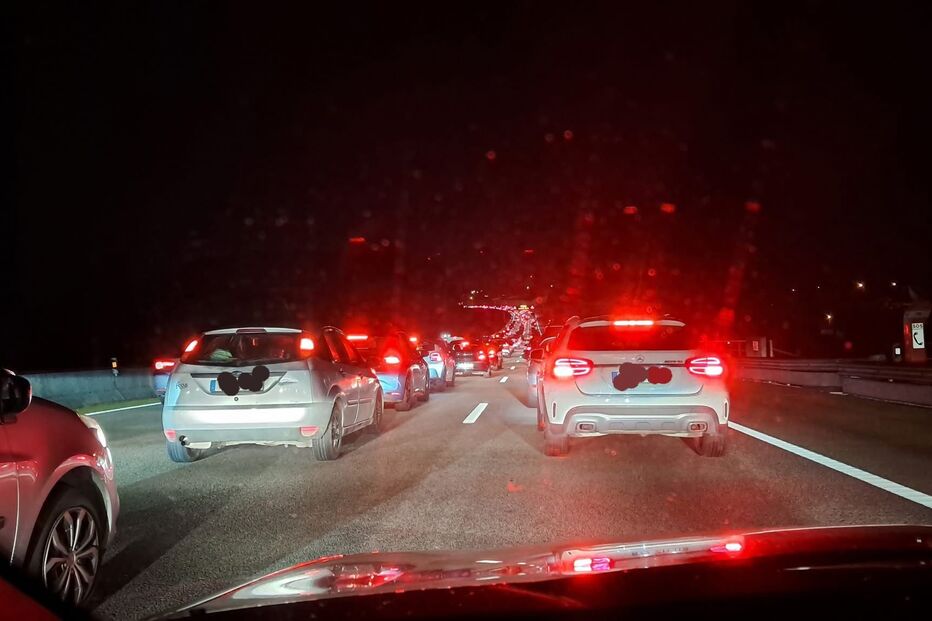 Trânsito na A3 após o acidente