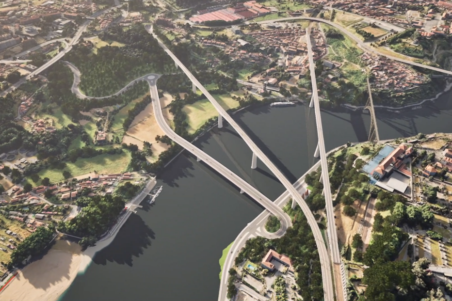 Projeto TGV prevê duas pontes sobre o Douro, sendo uma rodoviária e outra feroviária