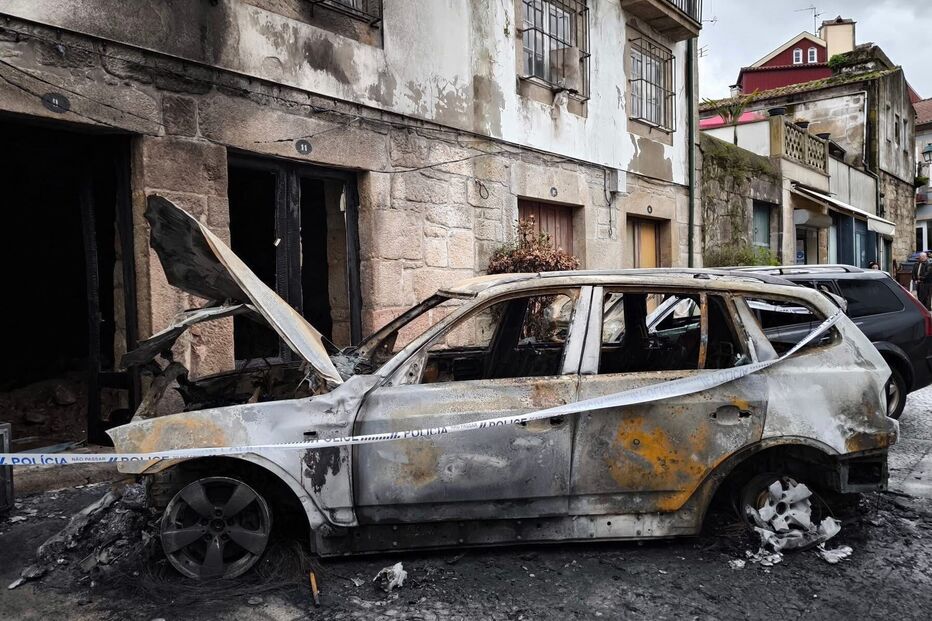 Incêndio destrói carro e danifica imóveis em Ponte de Lima