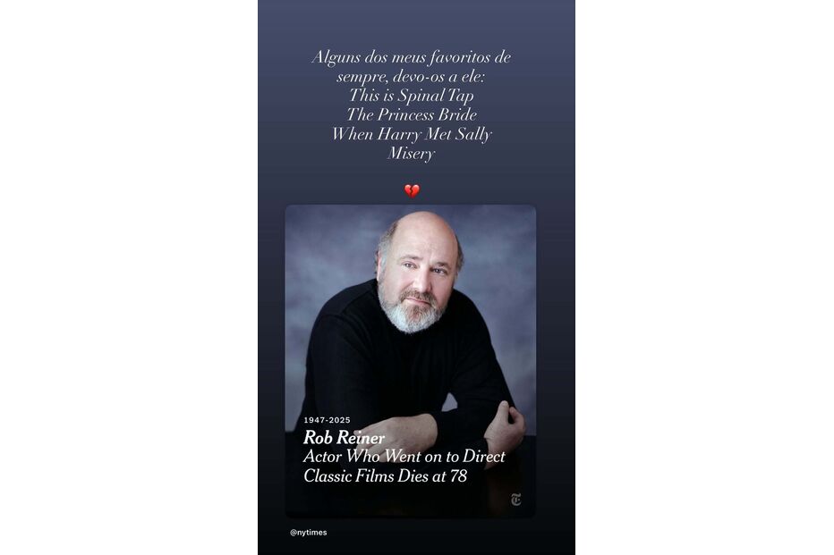 Morreu Rob Reiner, ator e realizador de filmes clássicos, aos 78 anos