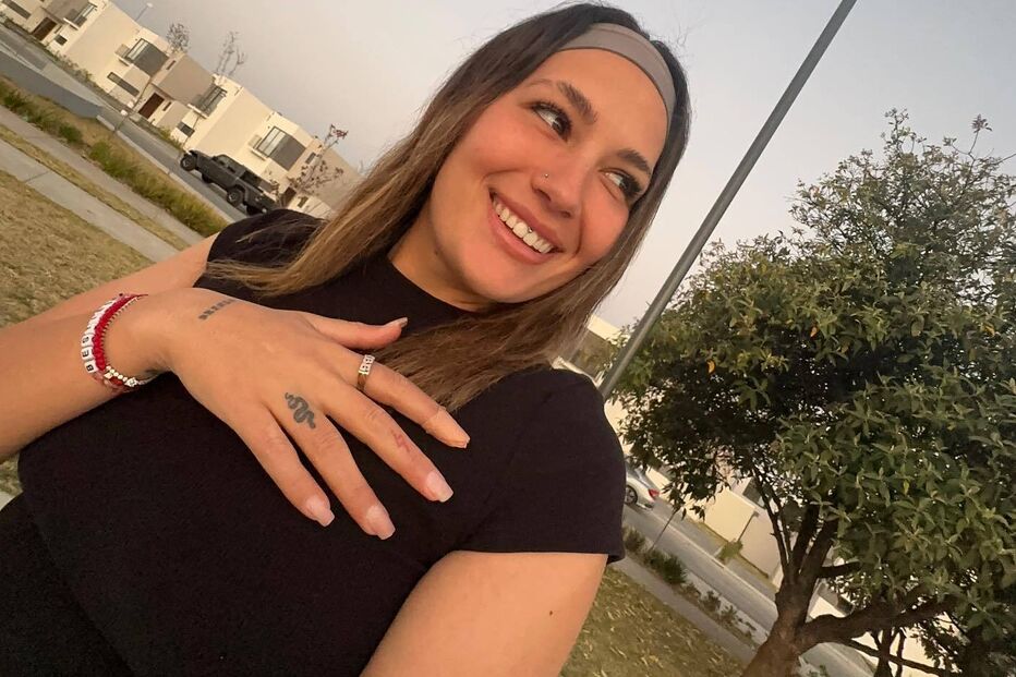 Leiza Gomez no estádio de Alvalade