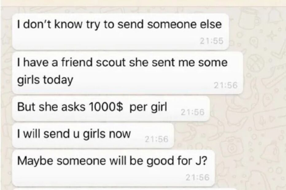 Detalhes sobre raparigas russas de 18 anos, com visto Schengen, são oferecidos por 1000 dólares