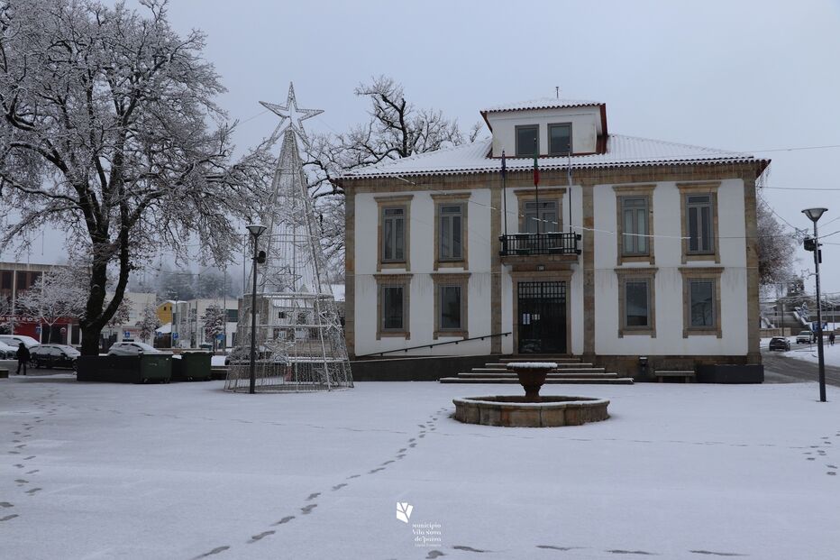 Queda de neve no município Vila Nova de Paiva