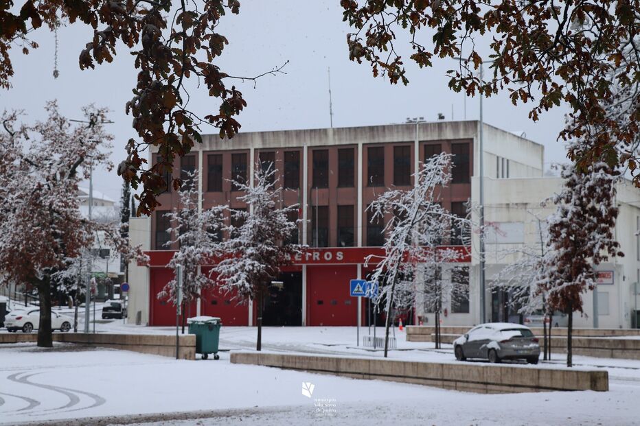 Queda de neve no município Vila Nova de Paiva