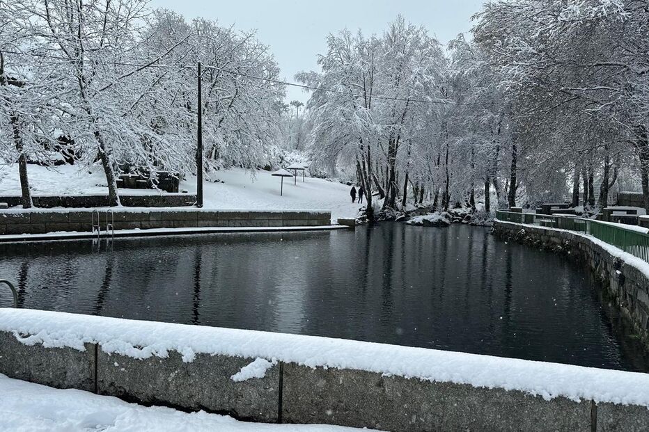 Gralheira, na serra de Montemuro, concelho de Cinfães, coberta de neve