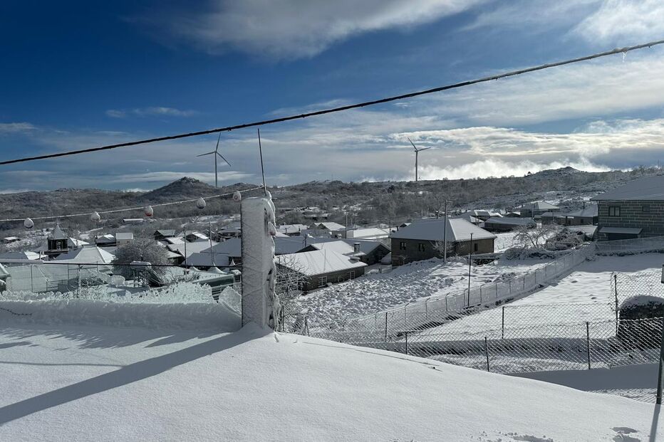 Gralheira, na serra de Montemuro, concelho de Cinfães, coberta de neve