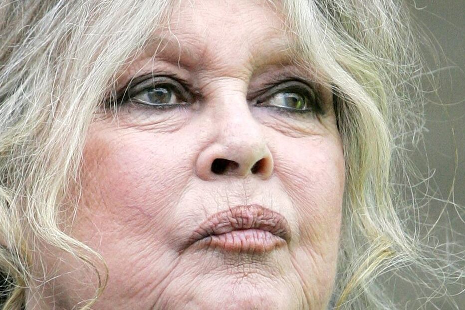 Retrato de Brigitte Bardot com olhar distante