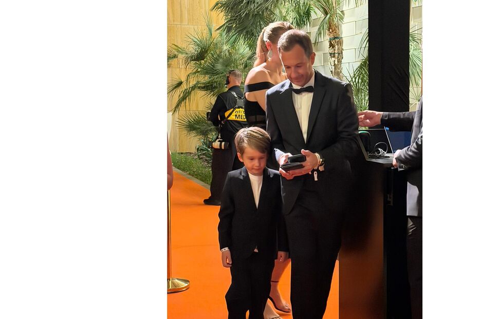 Frederico Varandas e filho Santiago