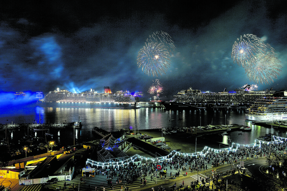 O fogo de artifício é a grande atração das festas 