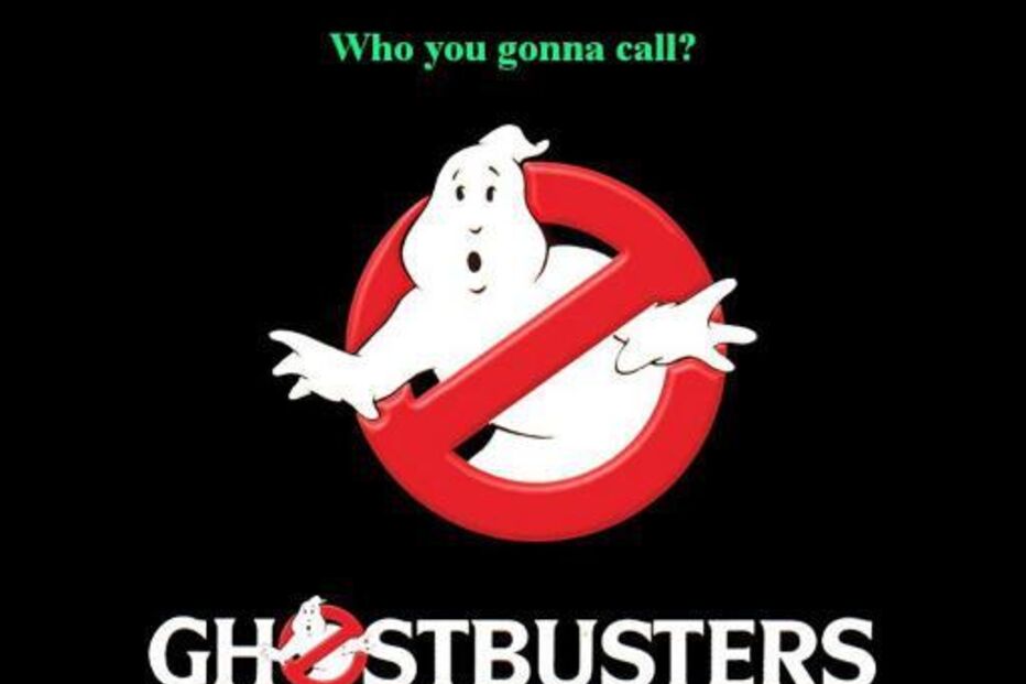 Cartaz de divulgação do primeiro filme Ghostbusters