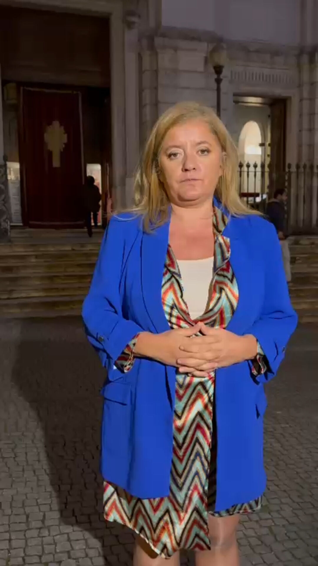 Tânia Laranjo na Igreja de São Nicolau onde André Ventura vai conhecer primeiros resultados das presidenciais  