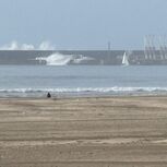 Mar abre 'buraco' no quebra-mar do Porto de Leixões