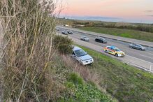 Um ferido em despiste de carro na A1 em Póvoa de Santarém