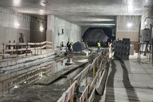 Futura estação Liberdade-São Bento ainda não tem carris e a empreitada está em andamento