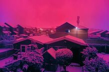 Céu cor-de-rosa no Reino Unido