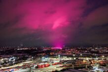 Céu cor-de-rosa no Reino Unido