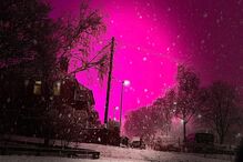 Céu cor-de-rosa no Reino Unido