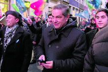 Empresário participou em arruada 