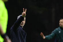 Início do jogo entre Sp. Braga e Nottingham Forest no Estádio Municipal