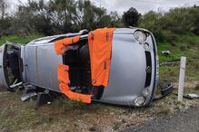 Capotamento de carro na A22