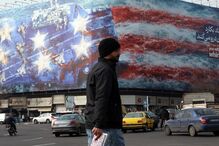 Mural em Teerão adverte: quem semeia vento, colhe tempestade
