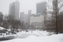 Nevão no Central Park, em Nova Iorque